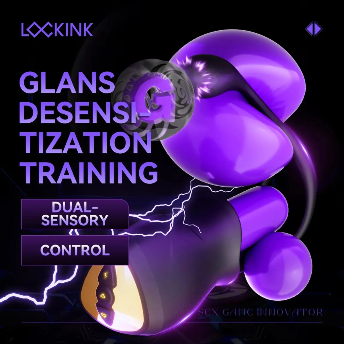 Glans Exerciser Vibrating Electric Shock Masturbator for Men Delay Endurance Training Penis Glans Trainer Male Sex Toys — image 2