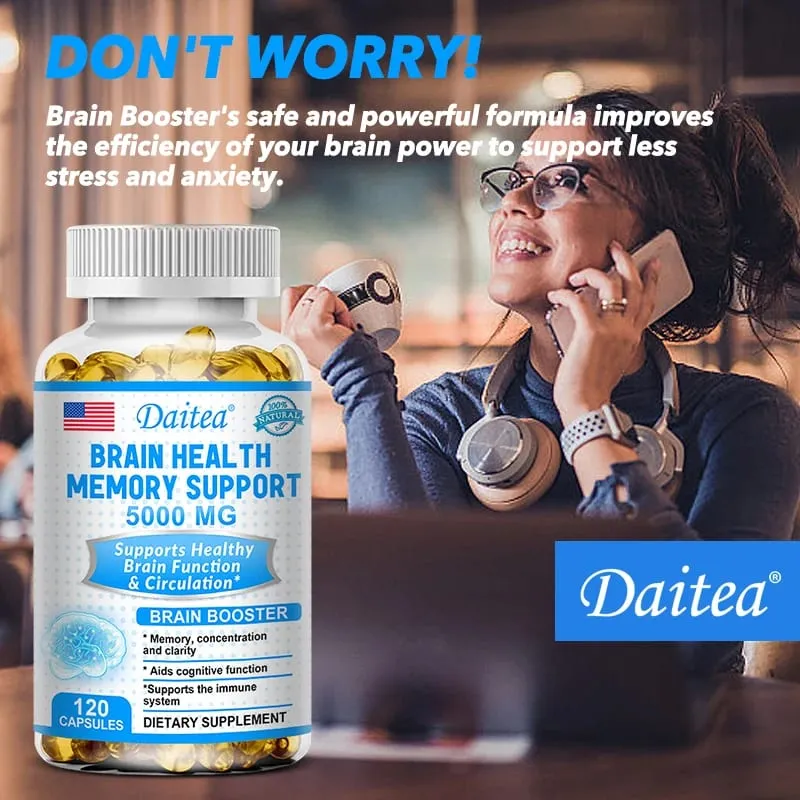 Brain Health Nootropic Capsules 5000mg Boost Memory Focus & Clarity Cognitive Function & Blood Circulation Mental Performance — image 6