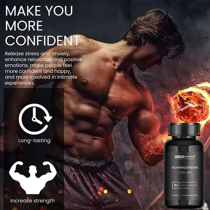 Origineel Ashwagandha-energiesupplement, niet-GMo, ondersteunt de reproductieve gezondheid, natuurlijk stimulerend middel — image 2