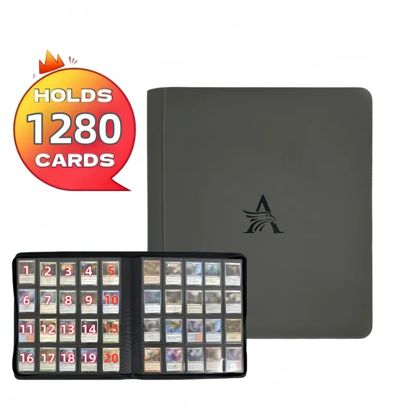 Premium 20 Pocket Card Binder –1280 Collection Binder Folder Card Album Card Holder Fit for TCG & Sports Cards. Collector's Drea
