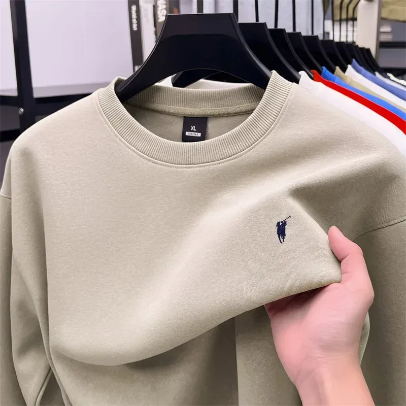 2026 Men's Crewneck Casual Long-sleeve Printed Leisure T-shirt Solid-color Multi-functional Leisure T-shirt — image 11
