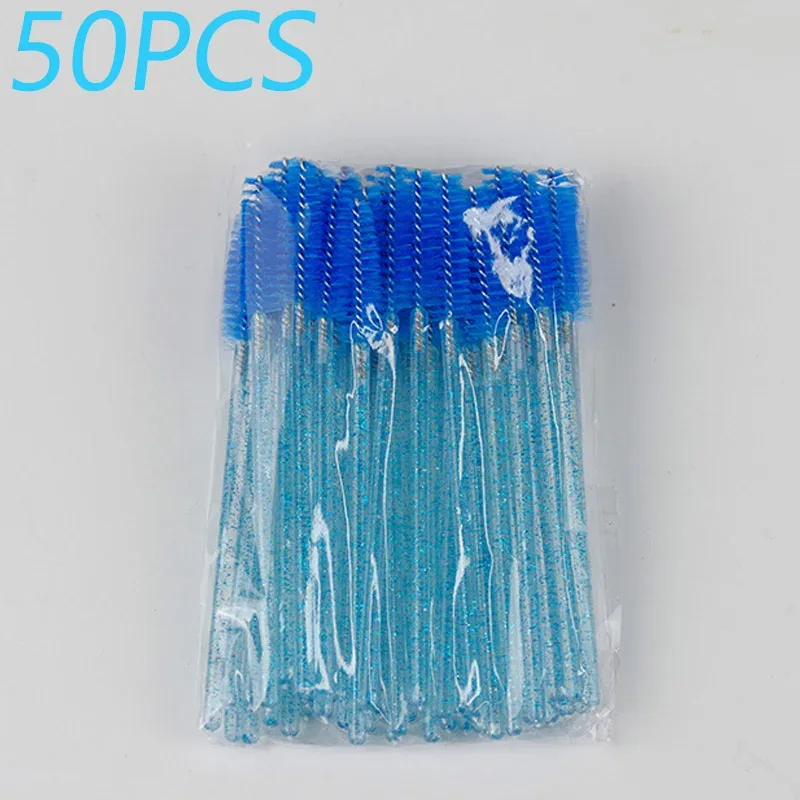 50pcs Crystal Rod Disposable Eyelash Brushes Eyelash Comb Eyebrow Comb Eyelash Curl Spiral Multi purpose Portable Makeup Brush — image 13