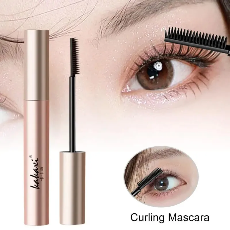 EyeLashes Mascara Waterproof Silk Fiber Mascara Black Long Curling Eyelash Extensions Non-clumping Eyes Makeup Cosmetics — image 2