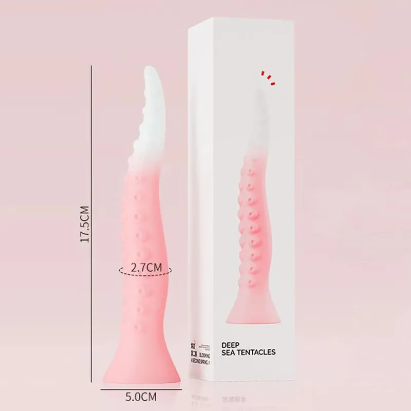 Long Anal Butt Plug Silicone Monster Dildo Penis Anus Vagina Dilator Octopus Tentacle Animal Penis Sex Toys For Women Men Tool — image 8