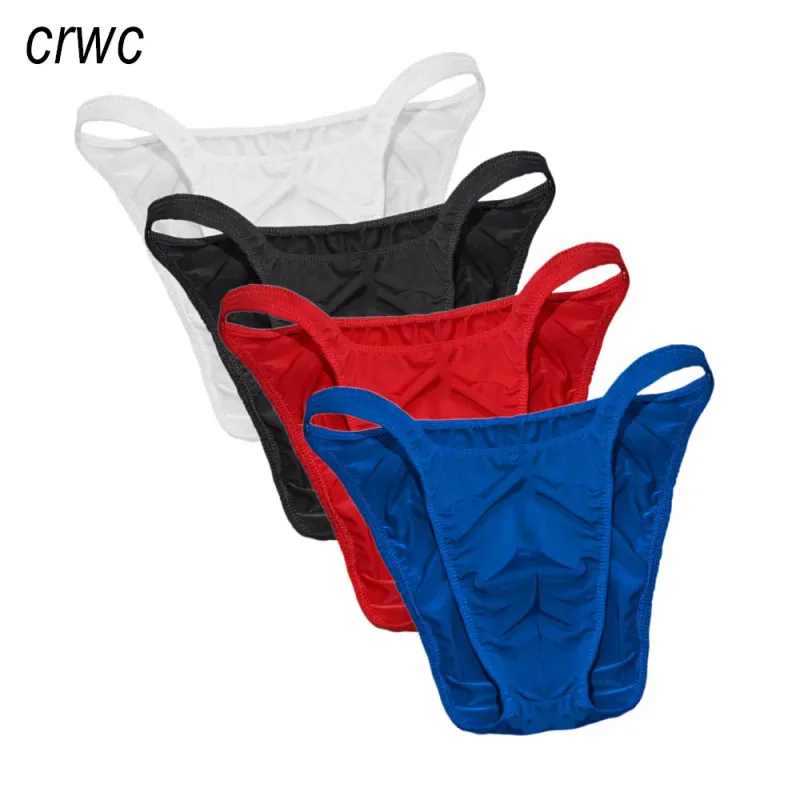 Ice Silk U Pouch Men Underwear Low Waist Bulge Briefs Male Seamless Bikini Slips Hombre Breathable Exotic Lingerie — image 1