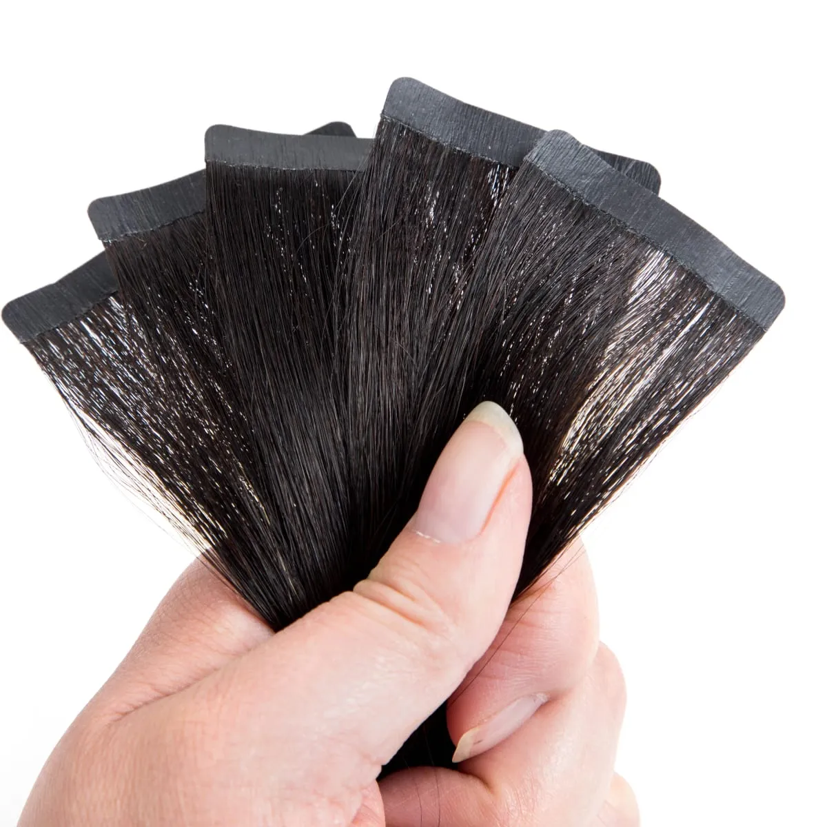 Tape in Hair Extensions Human Hair Seamless Invisible SKin Weft 16-26Machine Remy Double Sided Adhesive Human Hair — image 2
