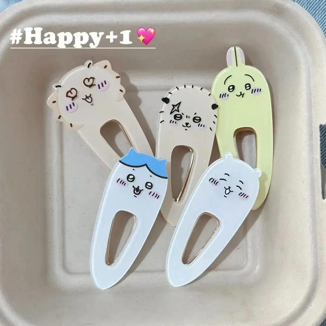 New jiyi jiyi Acrylic Hairpin Xiaoba Usachijiyi Flying Squirrel Chestnut Head Cute Cartoon Duckbill Clip Student Girl — image 3