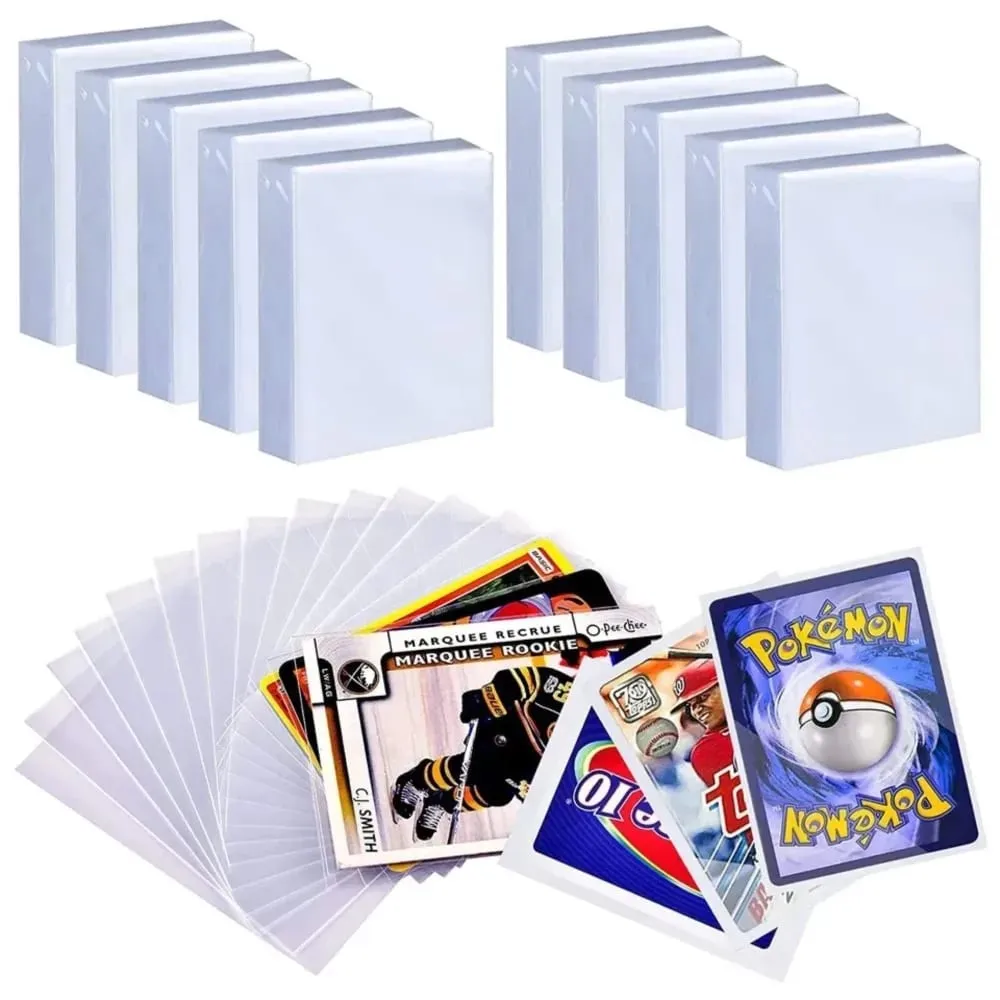 500 Counts Clear Soft Card Sleeves 2.5" x 3.5" Trading collect Sleeve Fit for Standard Baseball Sports MTG Pokemon Game Cards — image 2