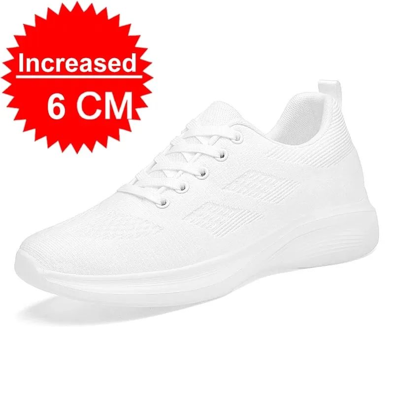 Flying Weaving Breathable Increase 8/10cm Invisible Height Increasing Casual Sneakers Men All Match Non-Slip Soft Walking Shoes — image 9