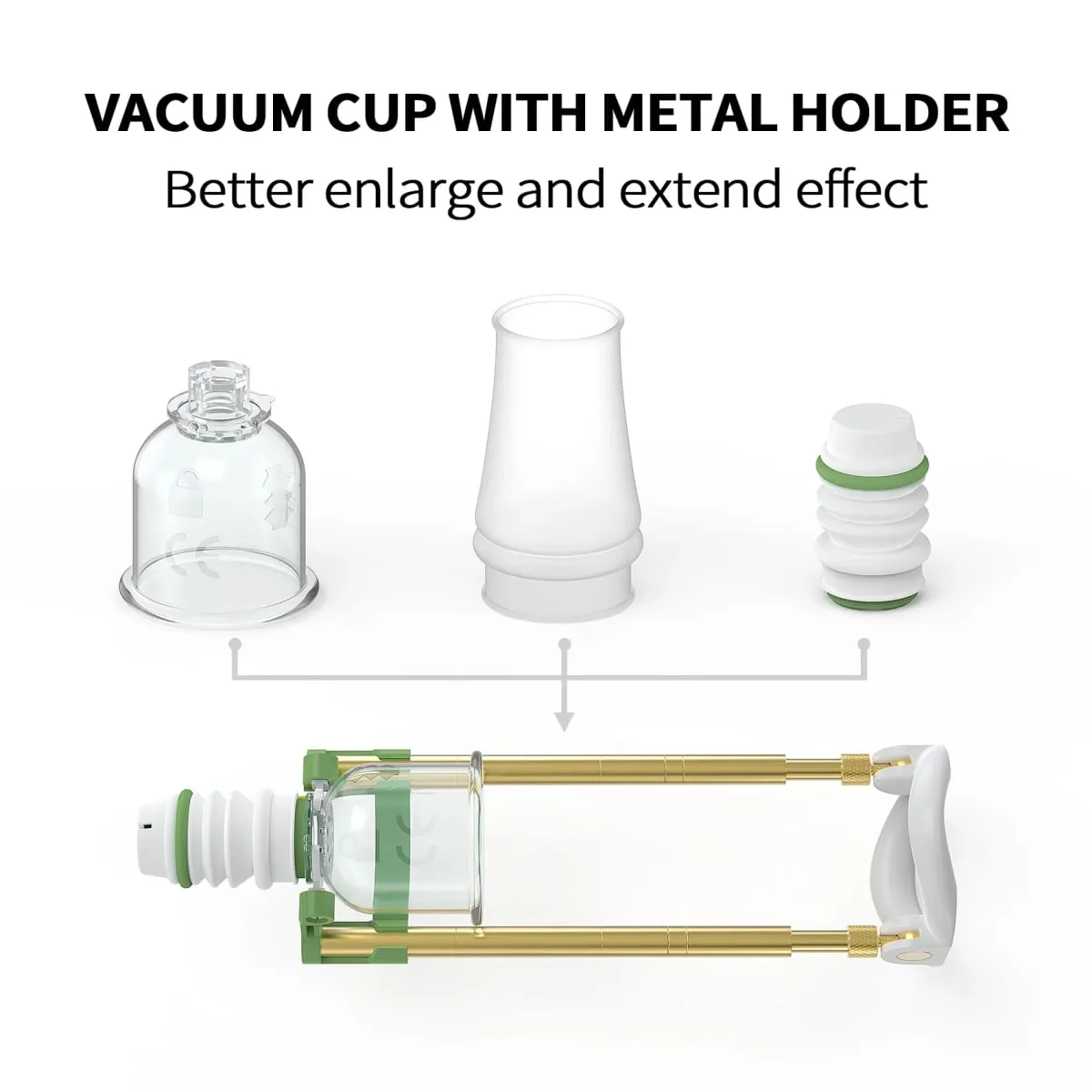 Male Penis Enlargement Training Set with Adjustable Vacuum Cup Design And Metal Holder for Lasting Power New Design — image 3
