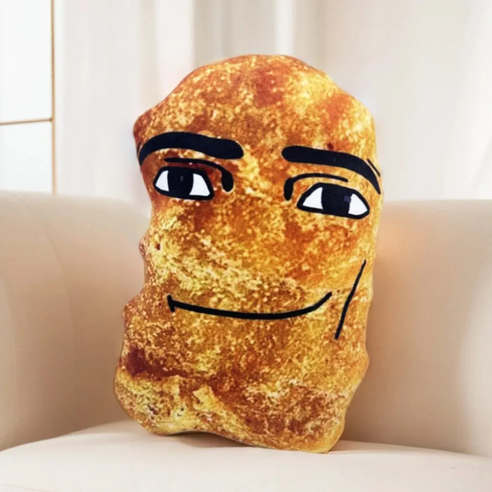 Cute Stuffed Animal Doll Creative Baby Doll Sleep Pillow Cushion Cartoon Chicken Nuggets Anime Smiling Doll for Kids and Adults