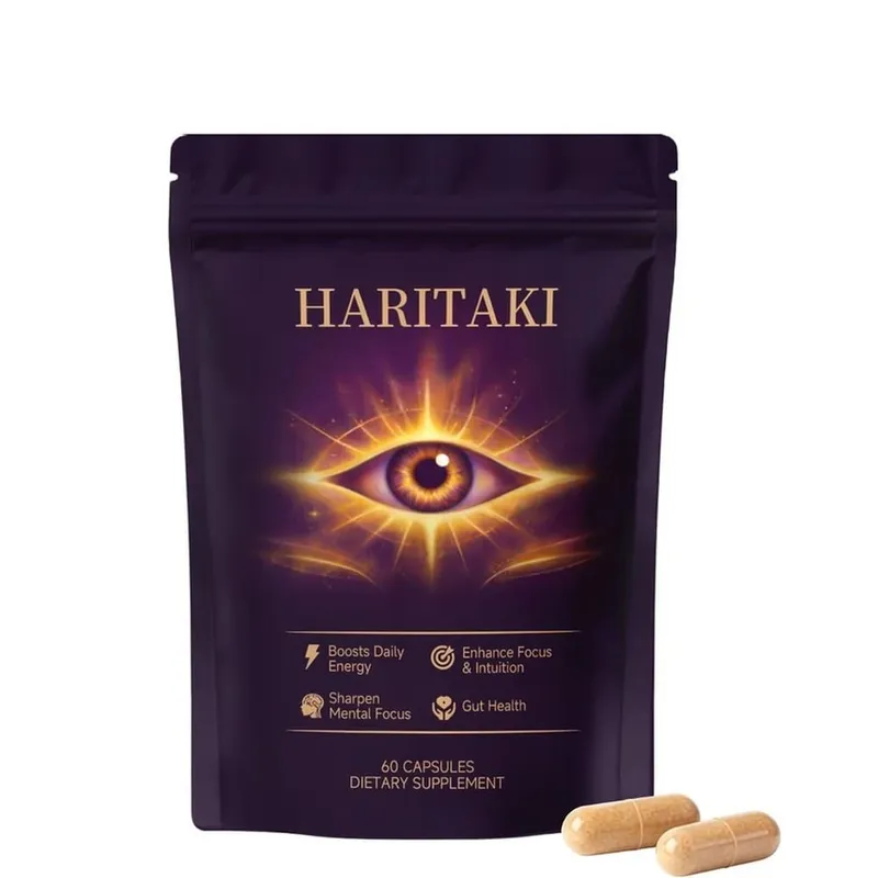 Haritaki Fruit Powder Capsules 500mg Digestive Balance and Gut Health Support Daily Wellness Formula 60 Capsules