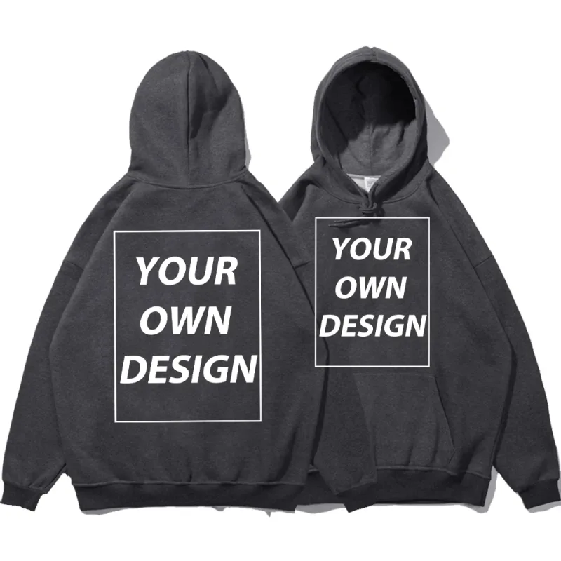 Personalized Customize Autumn Casual Sport Hoodie Men Fleece Team Basic Sweatshirts Street Office Top Daily Comfortable Workwear — image 9