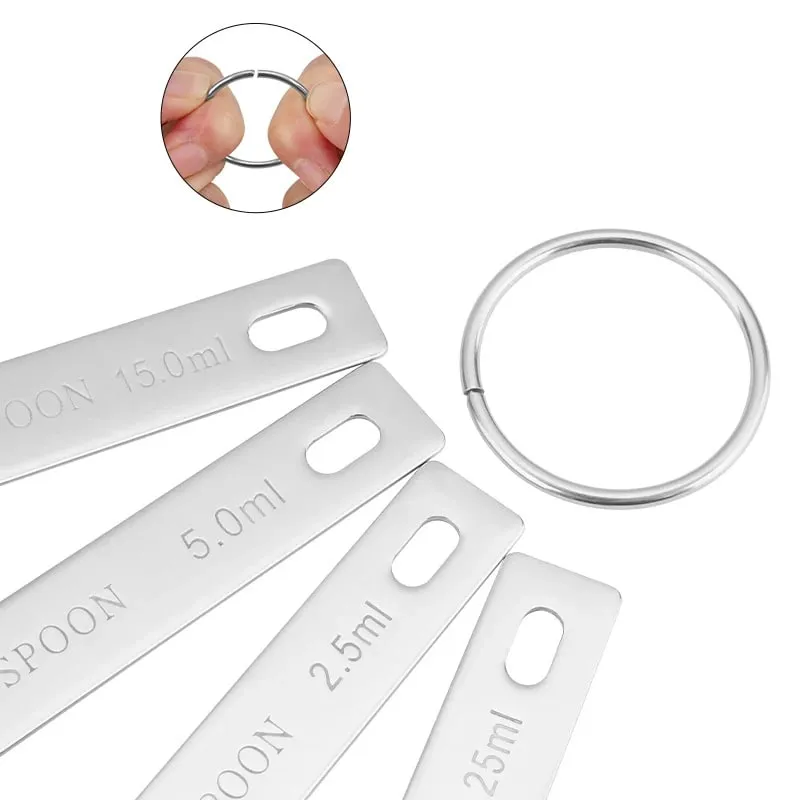 4Pcs Stainless Steel Measuring Spoons Set Tablespoon with Metric and UK Measurement Measure Spoon for Baking Liquid Solid Powder — image 6