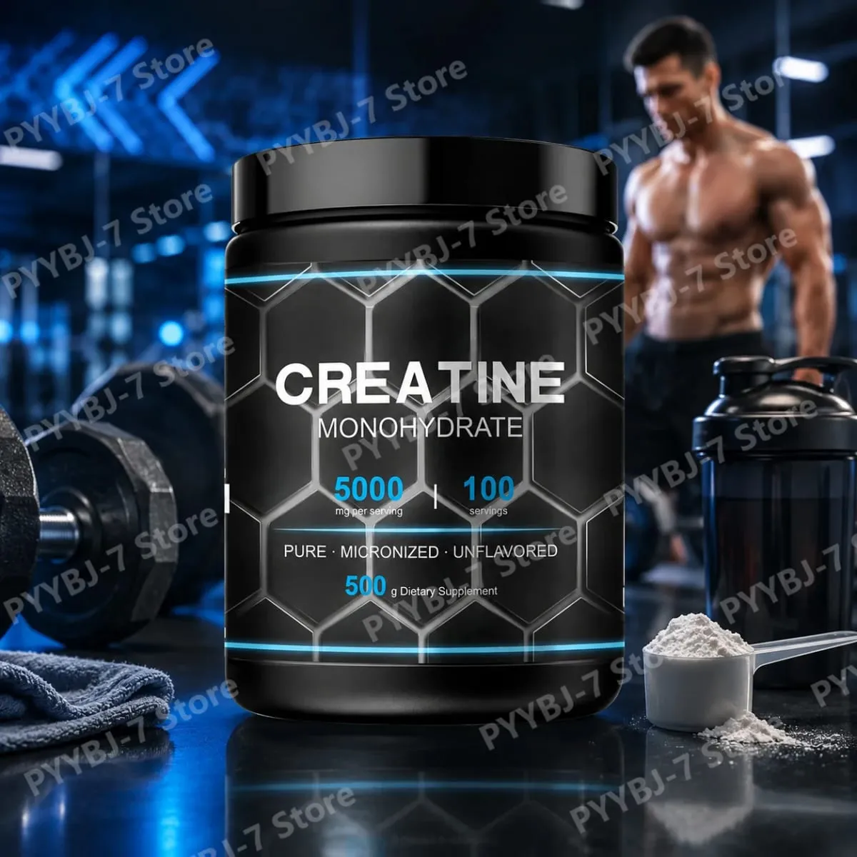Creatine Monohydrate Powder 500g Unflavored Micronized Supplement for Workout Recovery Muscle Support Men Women — image 2