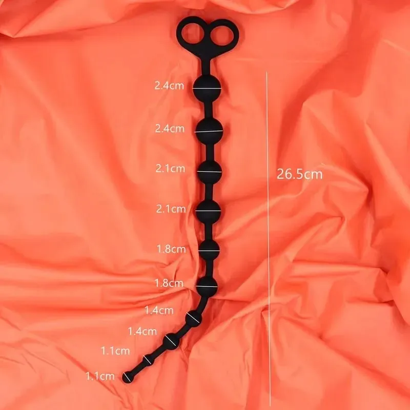 Large Anal Plug for Men & Women Multi-Size Silicone Anal Beads Trainer Kinky Adult Sex Toys for Beginners — image 10