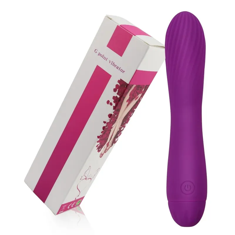 Vibrator Bergetar untuk Rangsangan Faraj Silikon Boleh dicas semula G Spot Dildo Vibrator Urut 7 Corak Getaran Mainan Seks Wanita — image 8