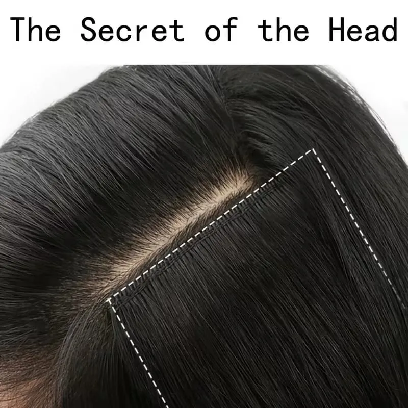 10cm Synthetic Short Straight 2pcs Hair Pads Extension Change Head Shape Fiber Hairpiece for Women Daily Wear — image 5
