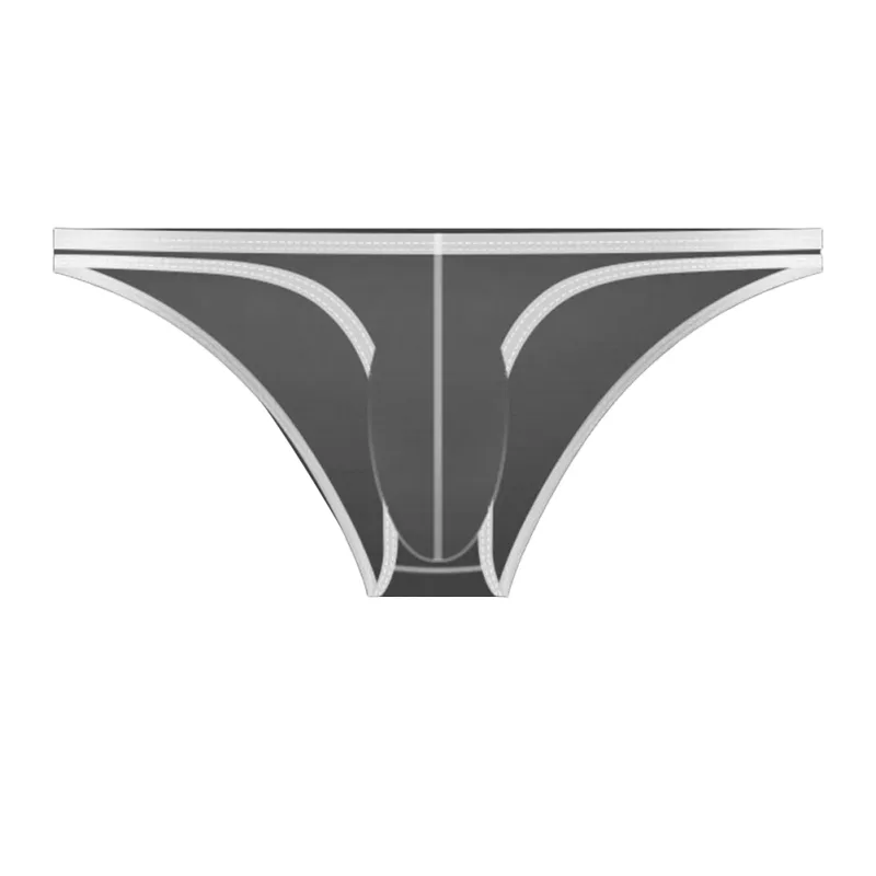 1PC Summer New Underwear Men's Ice Silk Briefs Ultra-thin Transparent Breathable Sexy Comfortable Low Waist Underpants For Men 3256809692642600 — image 3