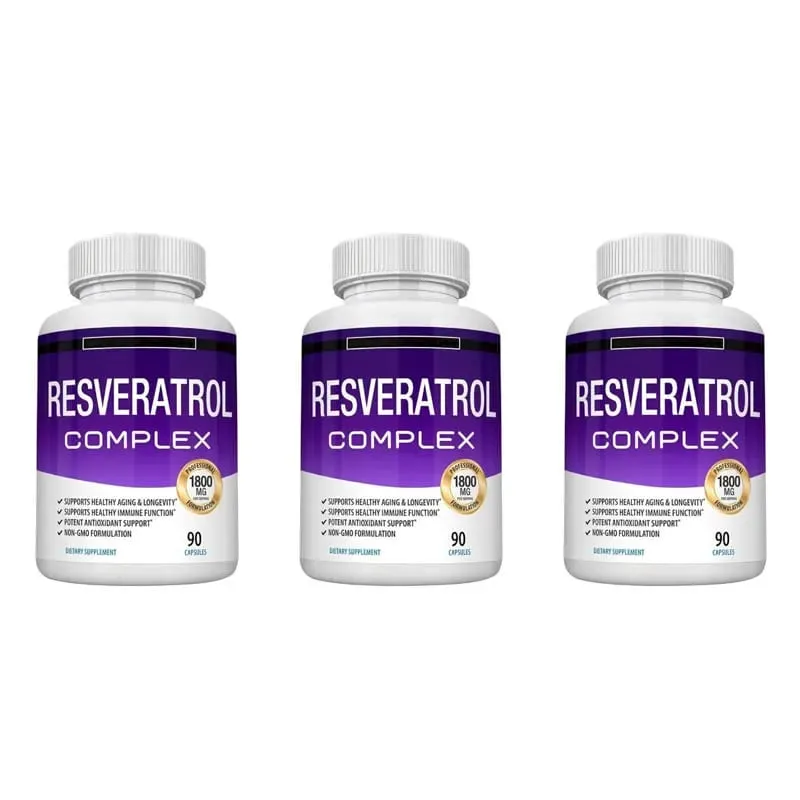 Resveratrol Supplement 1800 Mg Antioxidant Complex for Healthy Aging Health Support Immune System for Men Women 90 Capsules — image 8