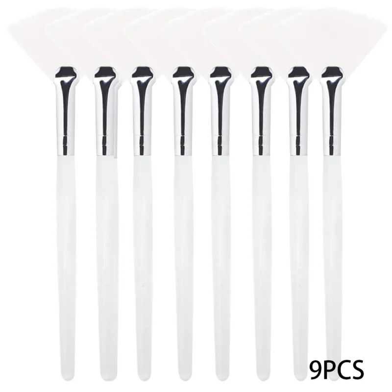 3/9 Pieces Facial Fan Mask Brushes Soft Mask Brush Applicator Esthetician Facial Mask Brushes For Women Girls Cosmetic Tools — image 13