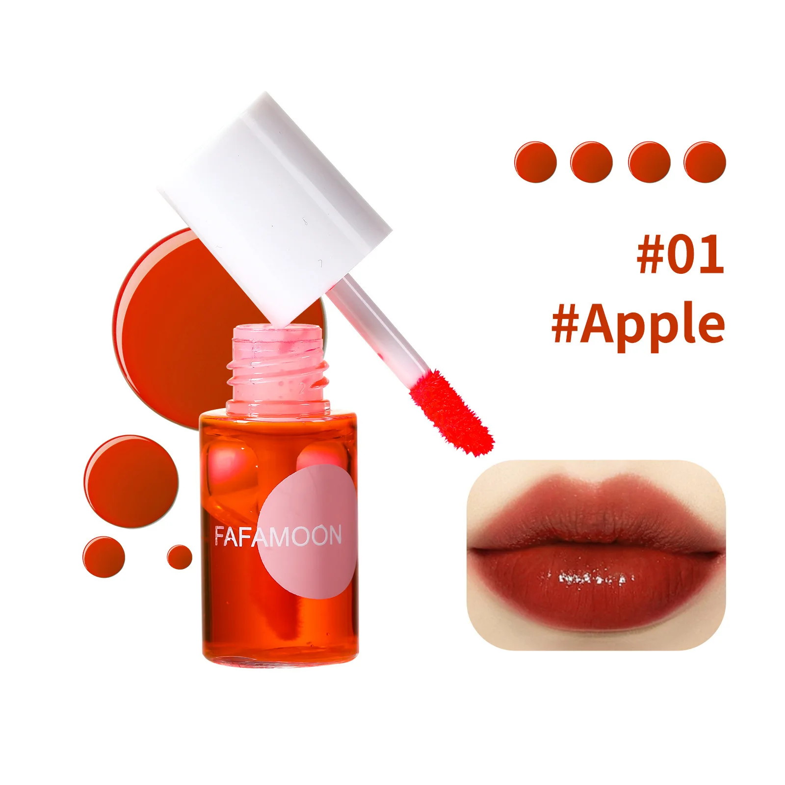 Mini Water Liquid Tint Hydratační lesk na rty Mirror Lip Glaze Dlouhotrvající voděodolná rtěnka Rosered Lip Cheek Rouge Cosmetic — image 10
