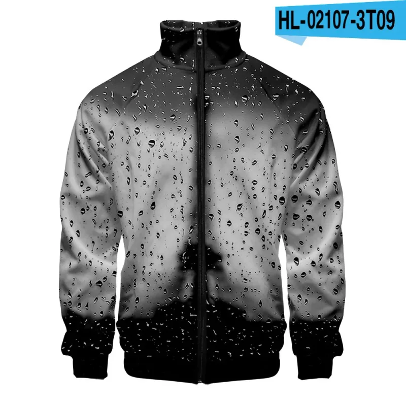 Harajuku Popular Rain 3D Print Zipper Raglan Jacket Windbreaker Boys/Girls Comfortable Stand Collar Jackets Coats — image 25