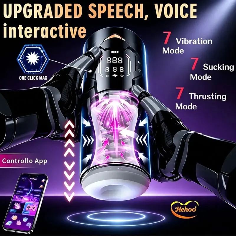 Telescopic Rotation Masturbator Cup Sucking Penis Pump Pocket Pussy Blowjob Sex Toys Stroker Piston Automatic Mastubator for 18+