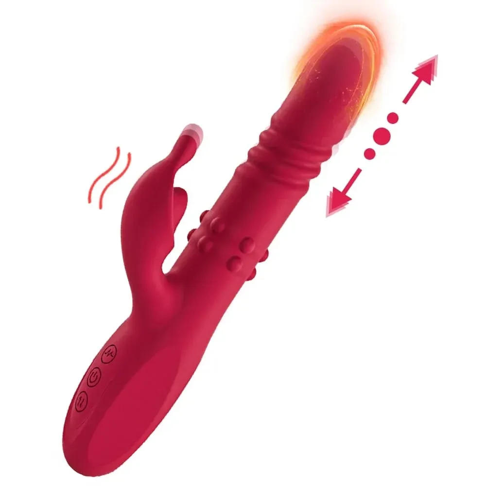 Rabbit Vibrator for Women 10-Speed Thrusting Dildo Clit & G-Spot Stimulator Rotating Mode Couples Sex Toy for Pleasure — image 1