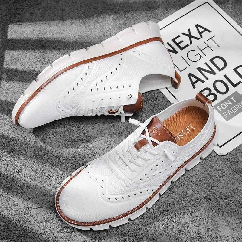 Men's Casual Shoes Mesh Breathable Business Office Shoes Designer Comfortable Soft Soled Fashion Shoes Sports Slip On Sneakers — image 5