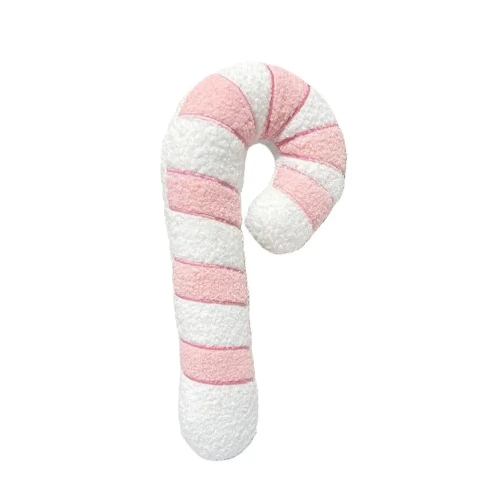 New Soft Christmas Cartoon Pillow Red Plush Red Decoration Pillow Candy Crutch Living Room Sofa Cushions Christmas