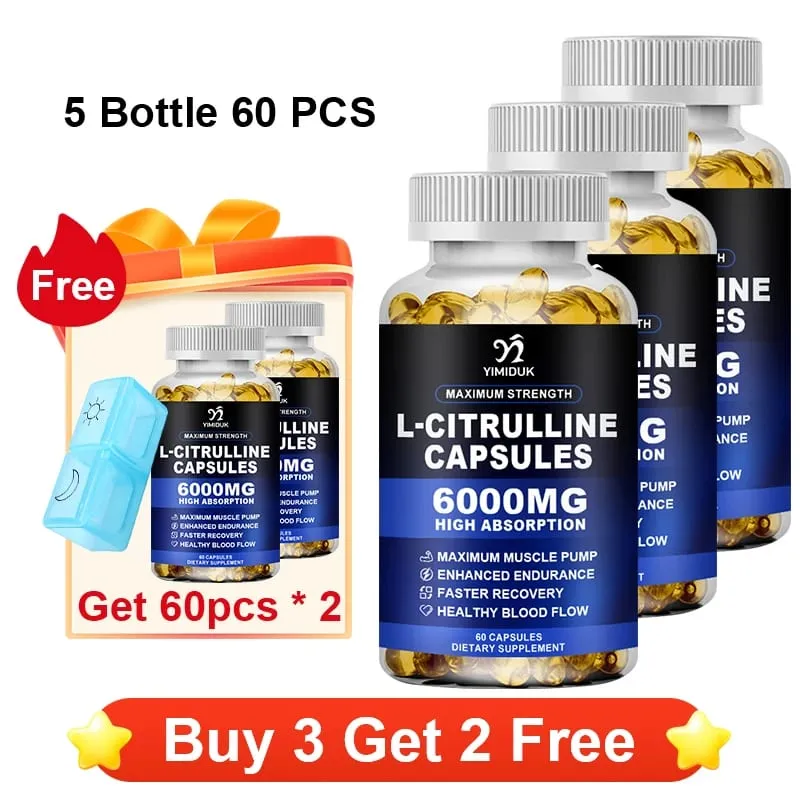 Premium L-Citrulline Capsules with High-potency Citrulline Gelatin Support Vessel Health Boost Workout Hasten Muscle Repair — image 10