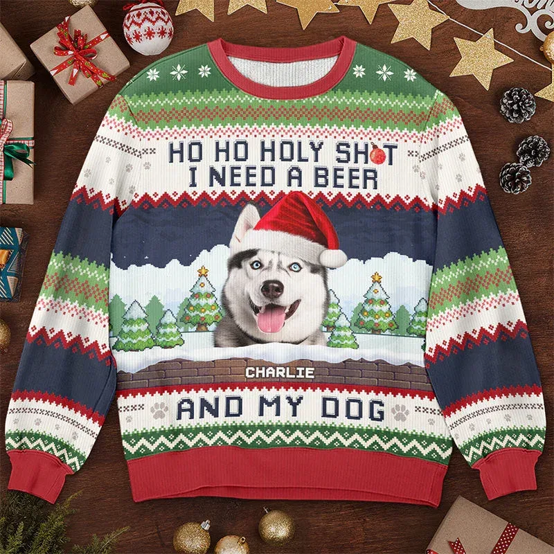 Peribadikan Foto Anda Cetakan 3D Sweater Krismas Hodoh Pakaian Seluar Wajah Keluarga DIY Baju Baju Imej Lucu Hadiah Xmas Peribadi Uniseks — image 4
