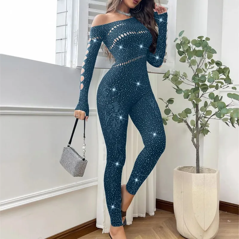 2025 Lace Embroidery Bra Set Women Sexy Mesh Rhinestone Jumpsuit Long Sleeve See Through Sexy Bustier Lingerie for Women — image 8