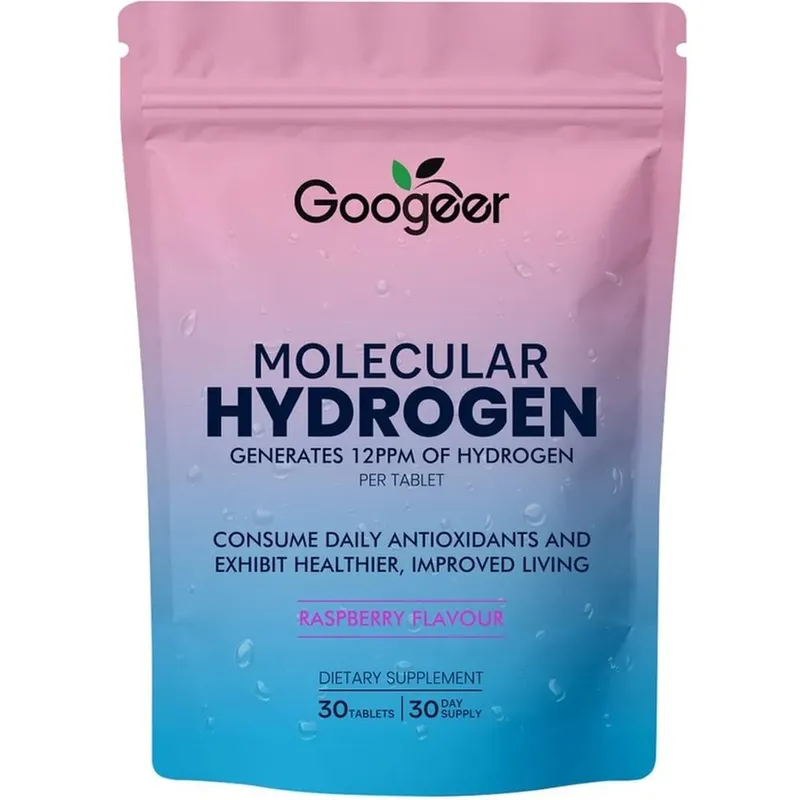 Molecular Hydrogen Water Tablets 12 PPM with Magnesium Raspberry Flavor Daily Wellness and Antioxidant Support 30 Tablets