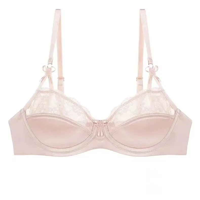 Ensemble de soutien-gorge français en dentelle pour femmes, demi-tasse fine, minimiseur pour gros buste, Push Up, Anti-affaissement, soutien latéral, confortable, ensemble de Lingerie quotidienne Sexy — image 8