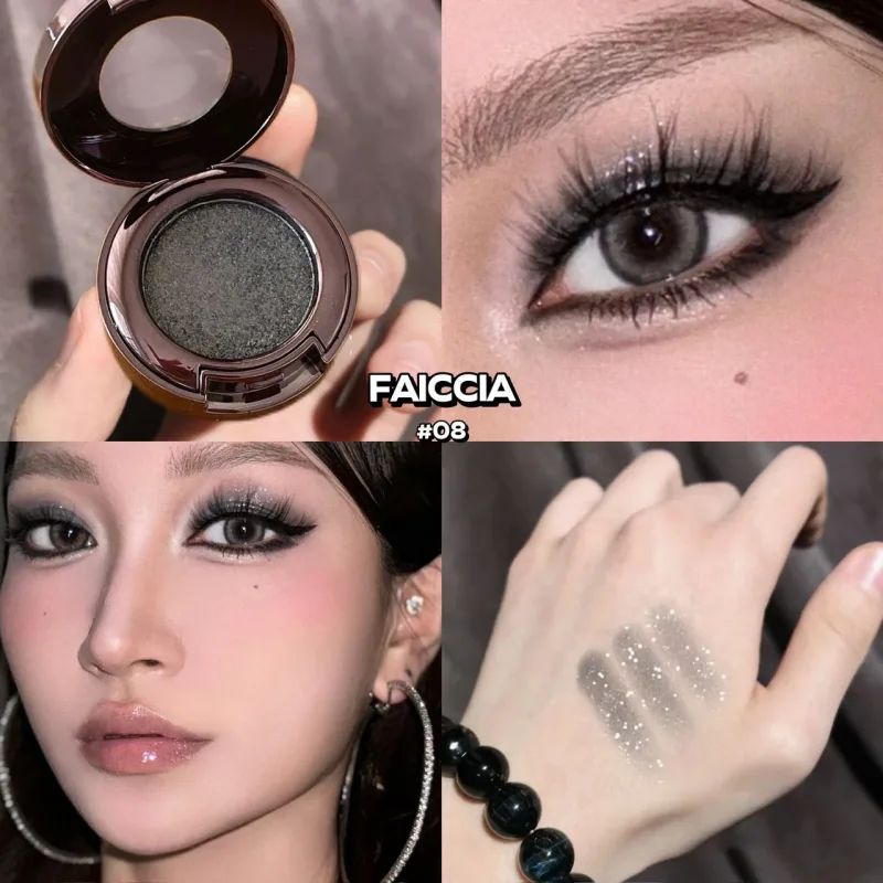 Chameleon Smoky Green Eyeshadow Palette High Gloss Easy-To-Apply Sparkling Purple Pearlescent Eye Shadow Brightening Makeup — image 7