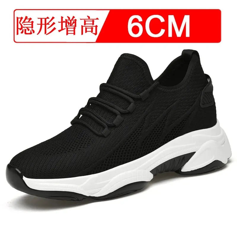 Men's Invisible Height Increasing Casual Shoes 10cm Elevator Breathable Mesh Upper Walking Shoes with Soft Bottom — image 12