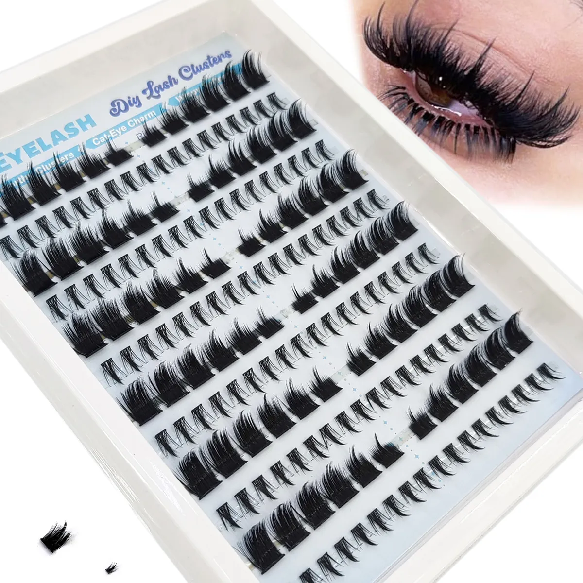 New Dramatic Lash Cluster Lash Extension Bottom Lash Artificial Mink Strip Single Lash Cat Eye Lash Extension DIY Fairy — image 5