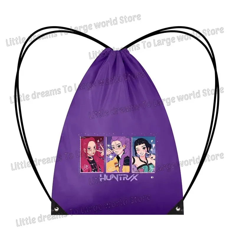 Anime Figure Drawstring Bag Portable Backpack Large Capacity Gym Sports Clothes Organizer Storage Pouch Bundle Pocket Women Gift — image 20