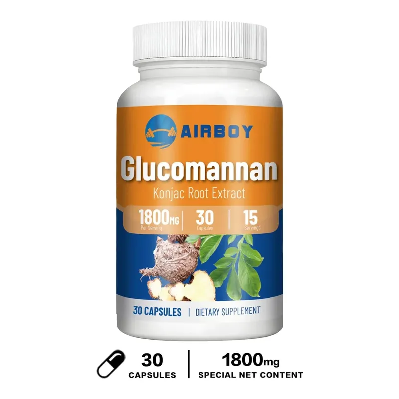 Glucomannan 1800mg - Promotes Energy Production Increases Satiety Appetite Suppressant Supplement — image 9