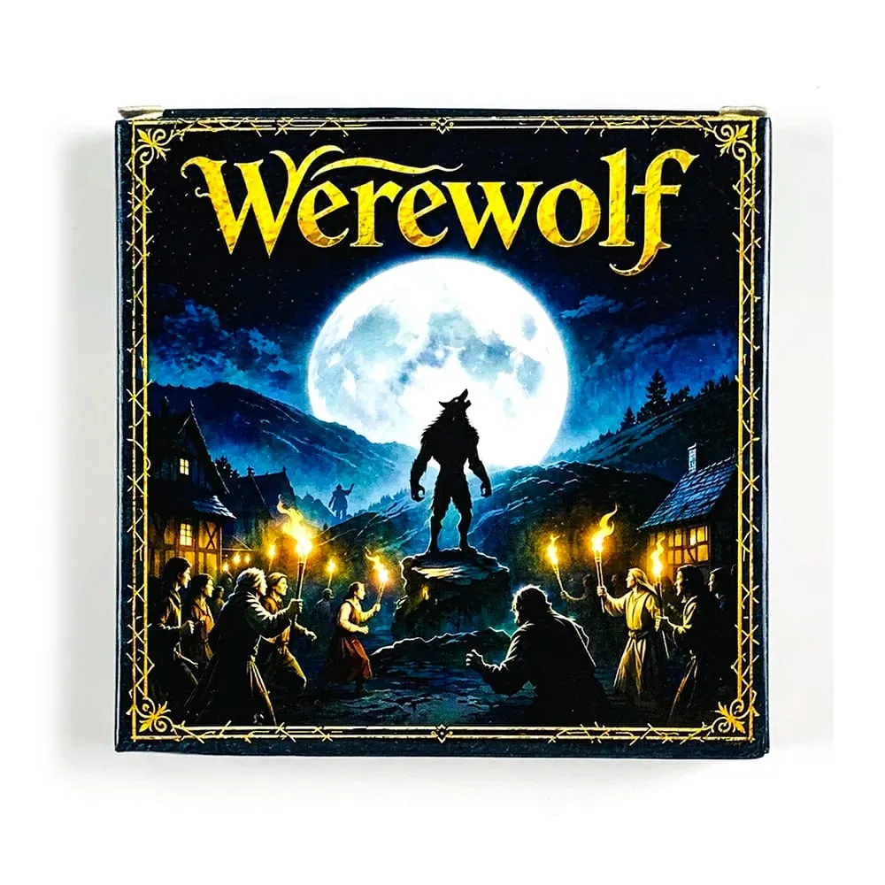 Werewolf Board Game Cards 24 Cards Social Party Game for 8-18 Players with Role Cards & Game Rules Perfect for Family & Friend — image 1