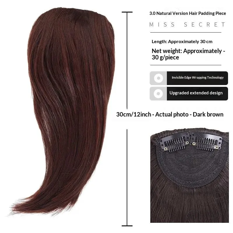 Women's Synthetic High - Crown Hair Topper Clip - In Invisible Design Natural - Looking Volume - Boosting for Thinning Hair — image 14