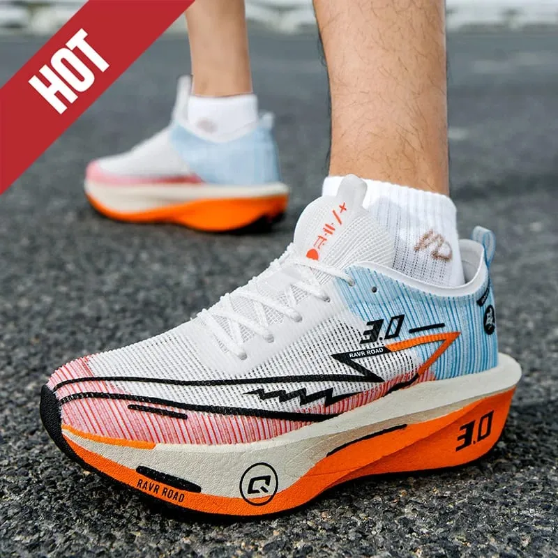 NEW Running Shoes Men Sports Marathon Carbon Plate Breathable Lightweight Women Comfortable Athletic Leisure Sneakers Footwear — image 1