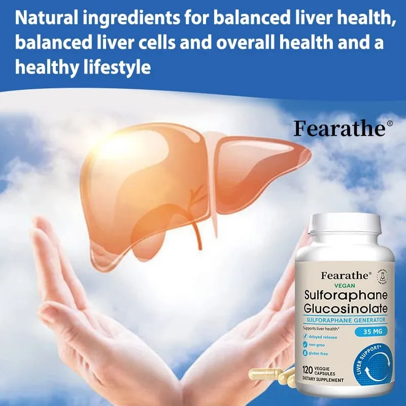 Sulforaphane Glucosinolate Capsules - Broccoli Seed Extract with Myrosinase Liver Detox & Cellular Health Support 120 Counts — image 5