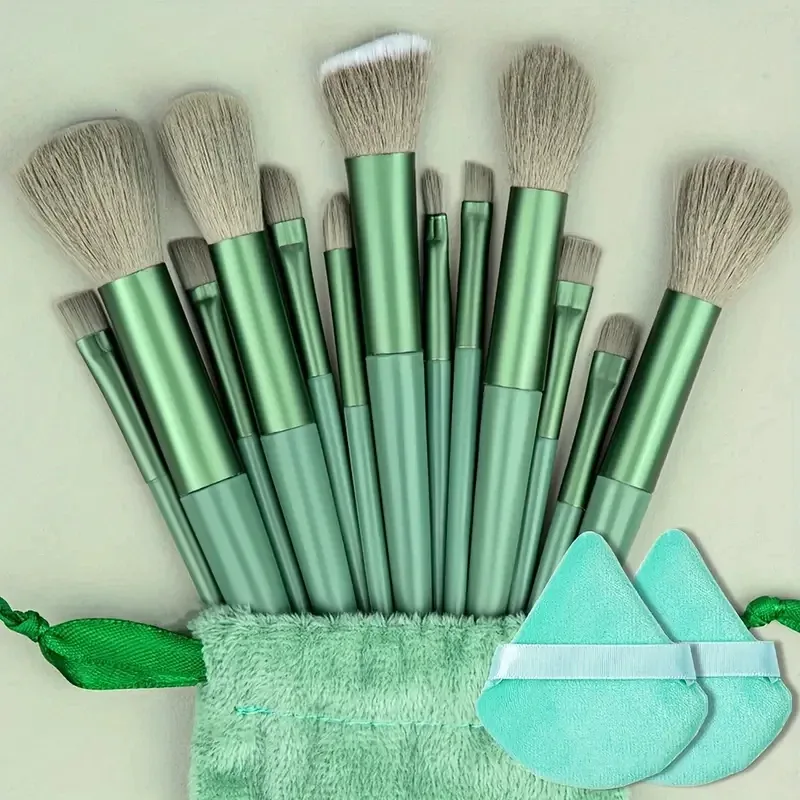 13Pcs Makeup Brushes Tool Set Cosmetic Powder Eye Shadow Foundation Blush Blending Beauty Make Up Brush For Makeup Starters Gift — image 21