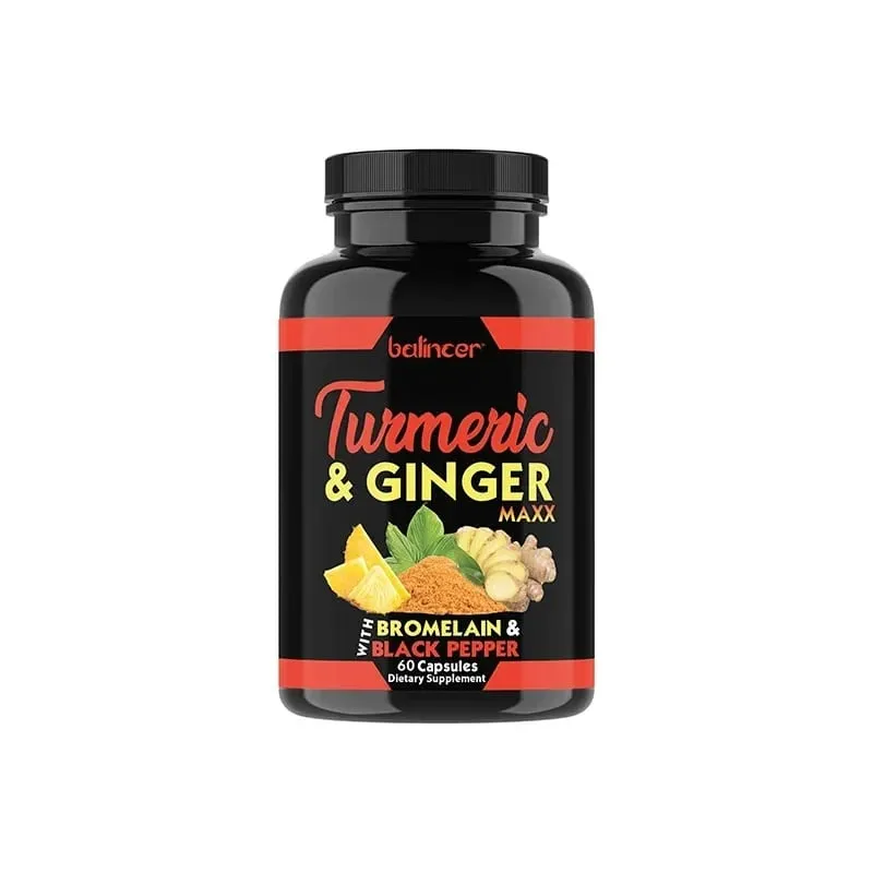 Organic Turmeric Curcumin Capsules with Ginger Support Joint Muscle Cardiovascular Cognitive Digestive & Immune Wellness — image 7