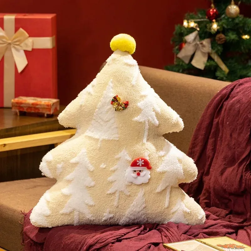 1PC Christmas Tree Stuffed Throw Pillow Sofa Cushion Home Christmas Party Winter Decor Gift