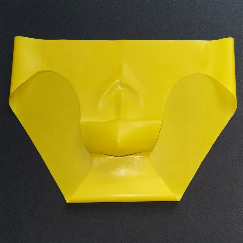 Latex Underwear Transparent Briefs Men's Rubber Convex Pouch Underpants Shiny Male Erotic Lingerie Triangle Panties Slip Homme — image 7
