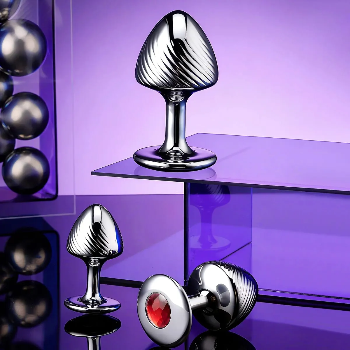 Ribbed Mushroom Metal Butt Plug Beginner Anal Plug Prostate Massage Dildos Masturbation Stimulator Adult Sex Toys For Man Women — image 6